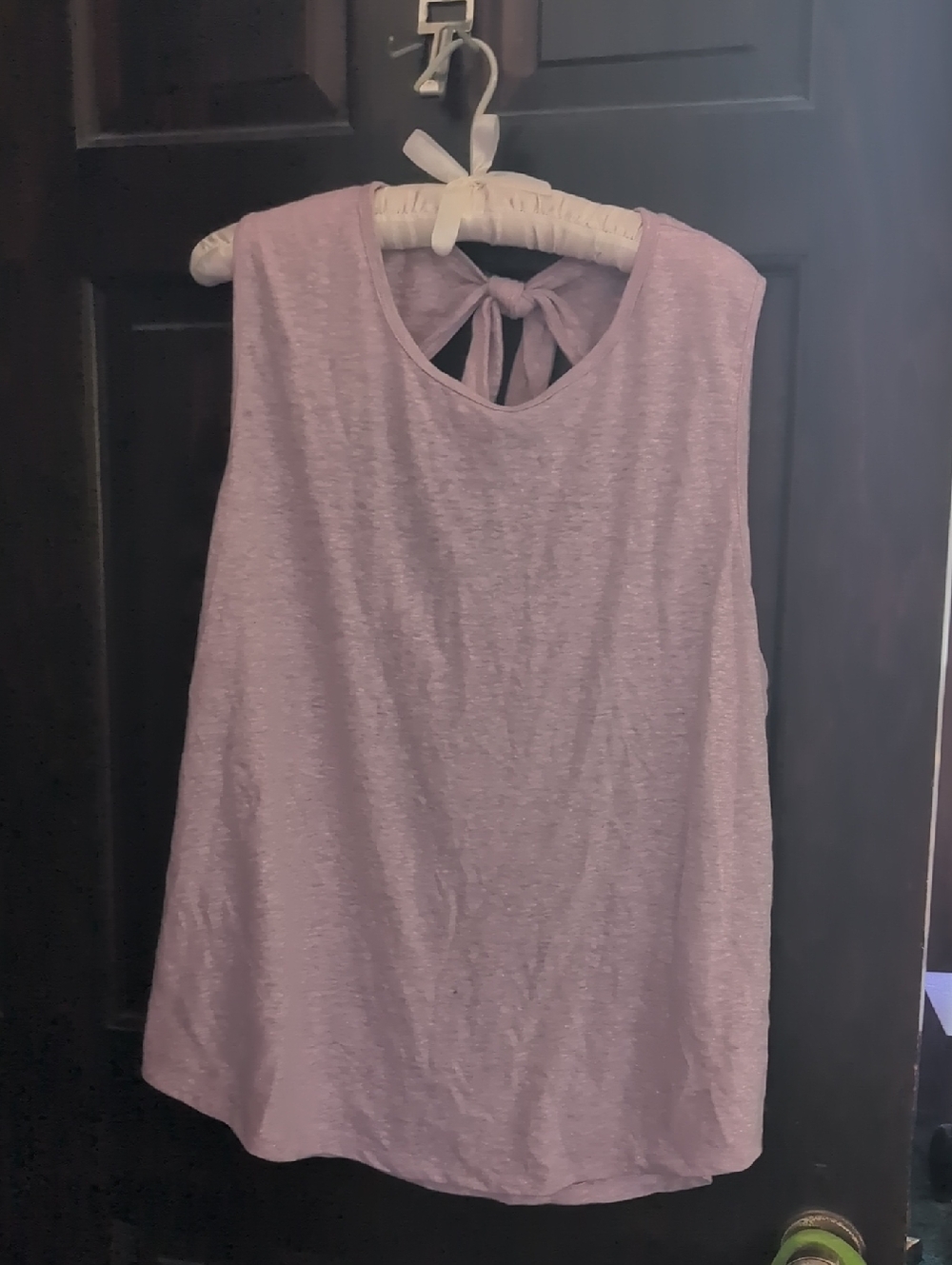 Sleeveless Tie-Back Tank Top - Lavender